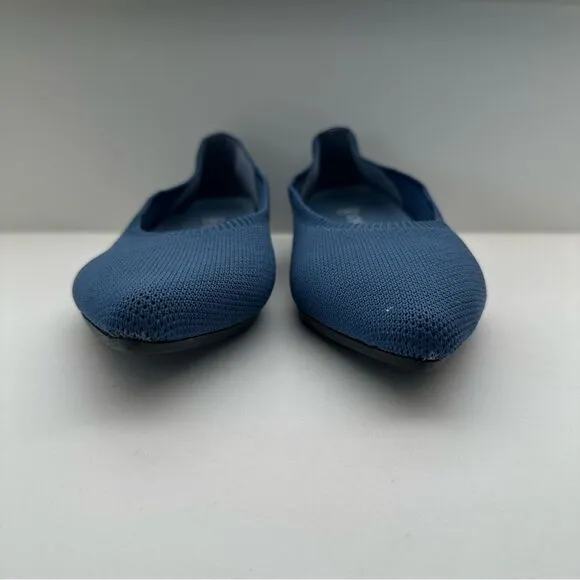 VIVAIA US 10.5 EU 42 Pointed-Toe Ballet Flats Aria Dark Blue Casual Workwear