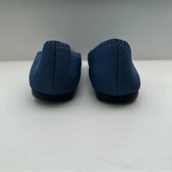 VIVAIA US 10.5 EU 42 Pointed-Toe Ballet Flats Aria Dark Blue Casual Workwear