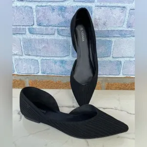Vivaia Melia black pointed toe knit ballet flats women’s shoe size 40/9