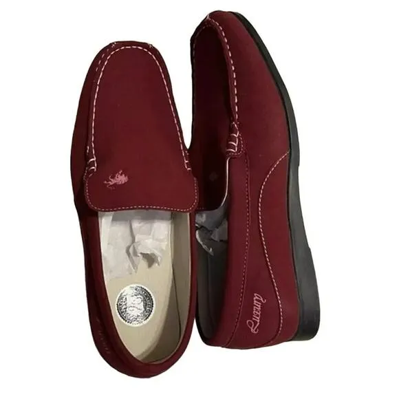VLADO LUXURY ELITE Men’s RED BURGUNDY loafers shoes Size 8.5 or 12 NEW IN BOX