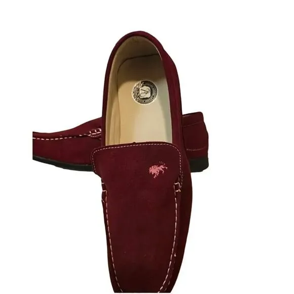 VLADO LUXURY ELITE Men’s RED BURGUNDY loafers shoes Size 8.5 or 12 NEW IN BOX