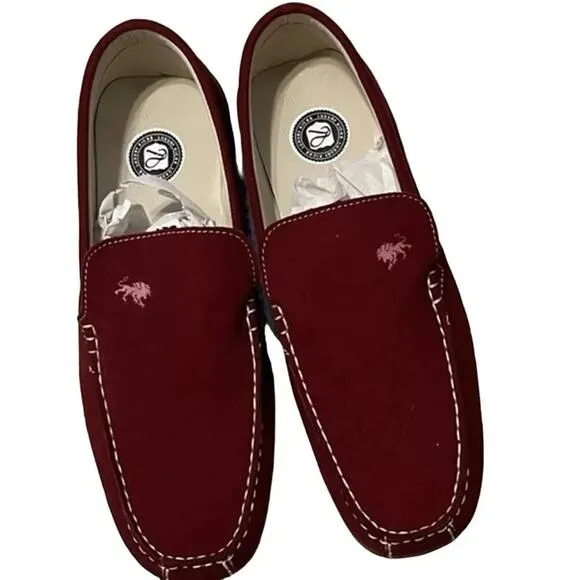 VLADO LUXURY ELITE Men’s RED BURGUNDY loafers shoes Size 8.5 or 12 NEW IN BOX