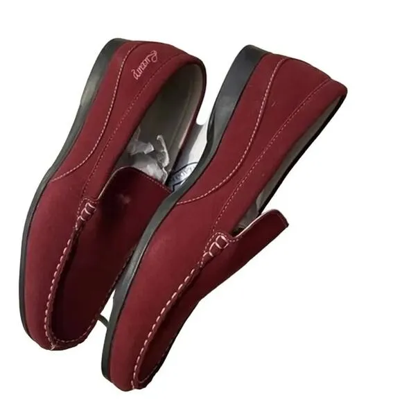 VLADO LUXURY ELITE Men’s RED BURGUNDY loafers shoes Size 8.5 or 12 NEW IN BOX