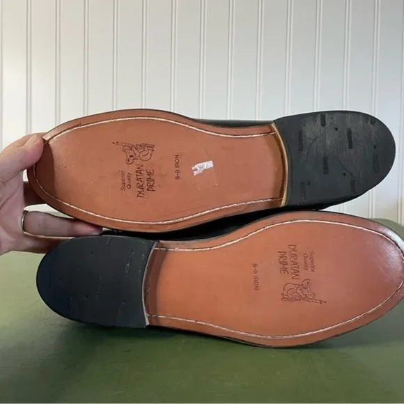 VTG Bennis Edwards Hand Beaded Mocs in Black Leather