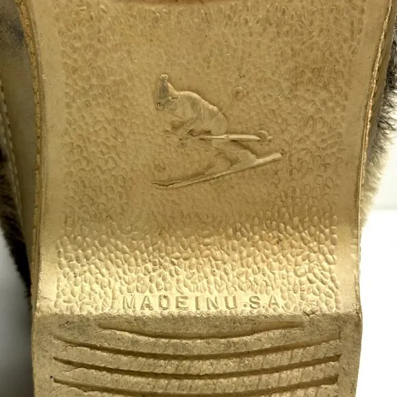 VTG RARE Quoddy 9614 Double Deerskin Leather Fur Moccasin Boots Mukluks USA 8