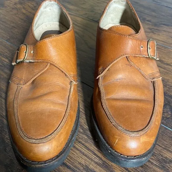 VTG Timberland one strap buckle leather loafers size 9  made in portugal in EUC