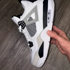 White and Black Mesh Sneakers