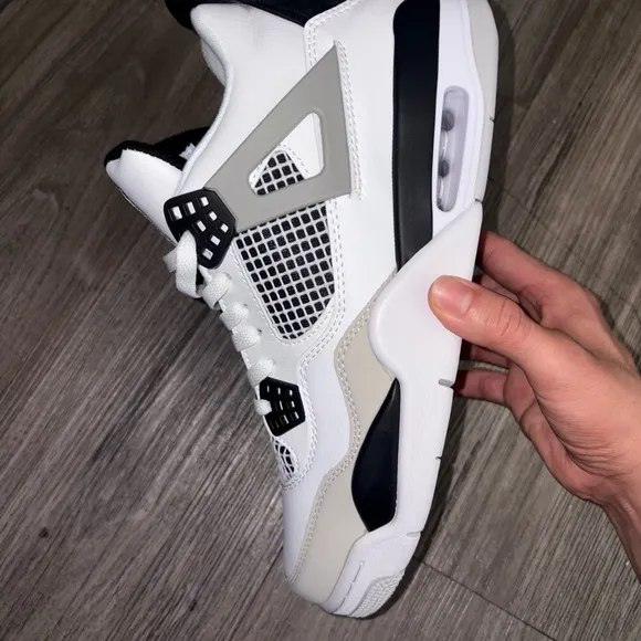 White and Black Mesh Sneakers
