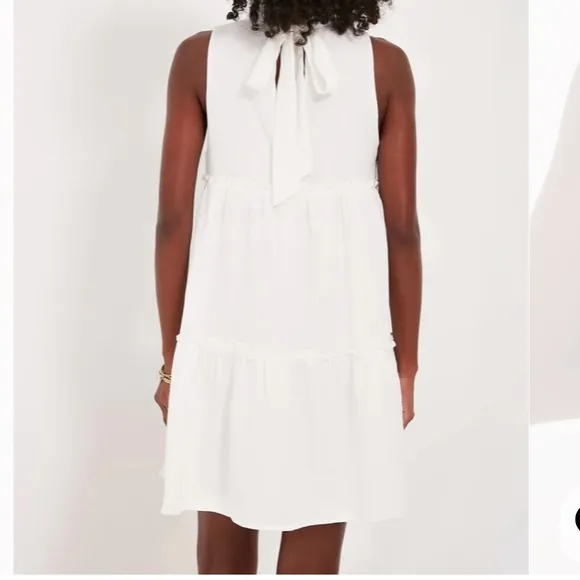 White Lightweight Gauze Morgan DressPOMANDER PLACE