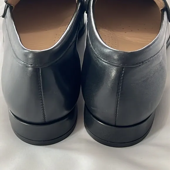 Wirth Black Leather Loafers with Chain Detail Made in Brazil