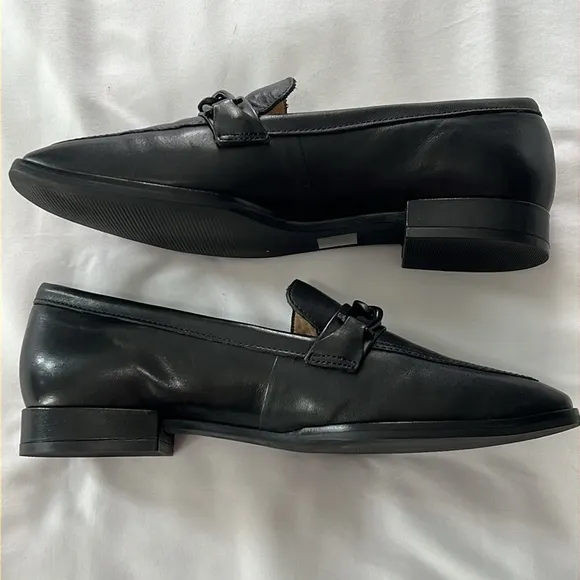 Wirth Black Leather Loafers with Chain Detail Made in Brazil