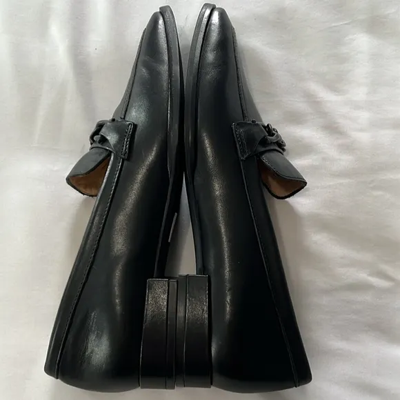 Wirth Black Leather Loafers with Chain Detail Made in Brazil