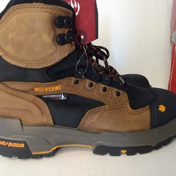 Wolverine DuraShocks Boots Size 7 Legend CarbonMax Leather 6&quot; W10611 CT WP SR EH
