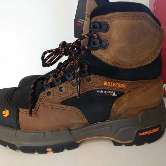 Wolverine DuraShocks Boots Size 7 Legend CarbonMax Leather 6&quot; W10611 CT WP SR EH