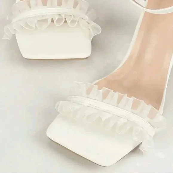 Women High Heels Sandals Open Toe Chunky Heels Party Simple Comfortable Shoes