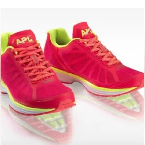 Women’s APL Propulsion Labs Windchill Sneaker in Neon Orange Size 8