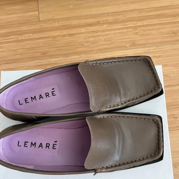 Women’s Brown Leather Loafers, real leather, Italy, eur 39, us 9