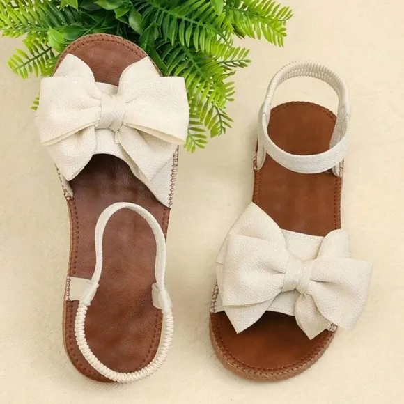 Women's Casual Wedge Heel Sandals, Sports Flat Butterfly Flower Soft Wear-Resist