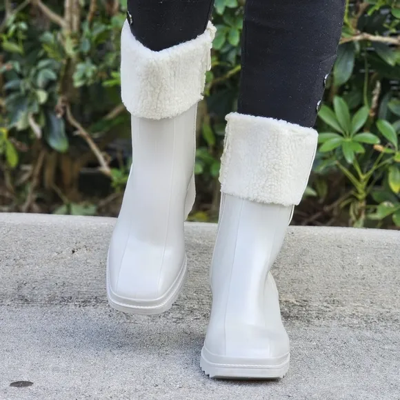 Women's Chunky Block Heel Ankle Boots Gray Color
