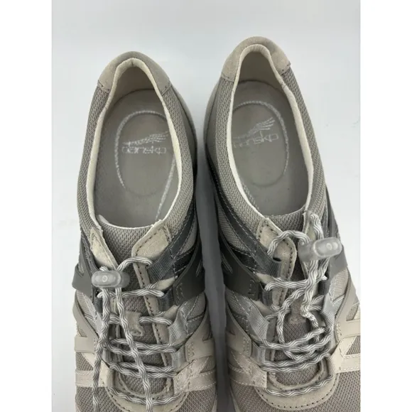 Women's Dansko Henriette Grey Mesh and Suede Sneakers Size 41