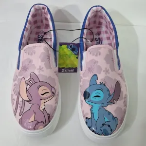 Women's Disney Stitch &amp; Angel Low Top Slip-on Sneaker, Size 10, New With Tag