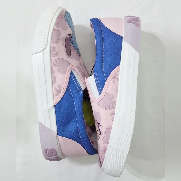 Women's Disney Stitch &amp; Angel Low Top Slip-on Sneaker, Size 10, New With Tag