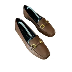 Women’s Geox Respira Size 38 (US 8) Brown “Allytah” Italian Made Leather Loafers