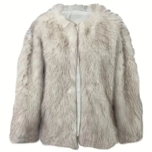 Women’s Gorgeous~Stylish~Luxuriously Soft~Milky Faux Fur~Lined Open Front / XXLG