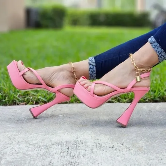 Women's  Platform High Heels Pink Color