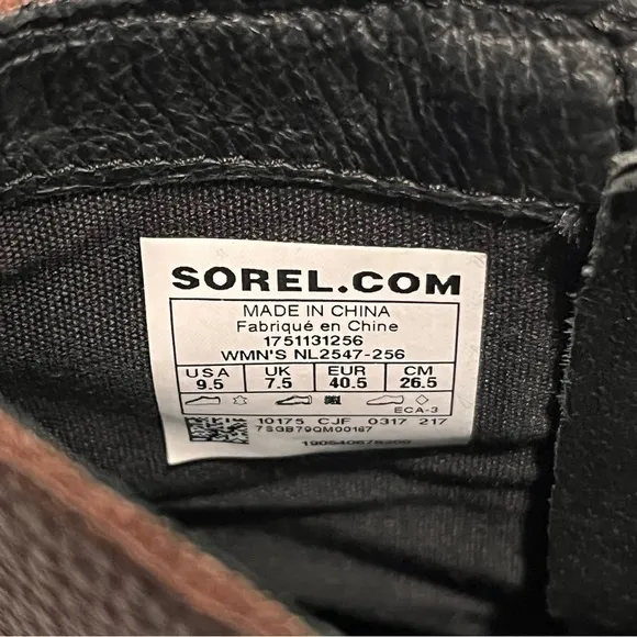 Women’s Sorel Brown Leather Danica Heeled Waterproof Booties Boots size 9.5