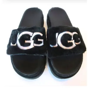 Women’s UGG layton fur slides/ Slippers Sz 10