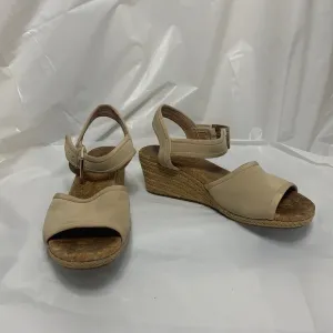 WOMEN’S UGG Maybell Cream Suede Open Toe Wedge Espadrilles Sandal 1019887 Size 7