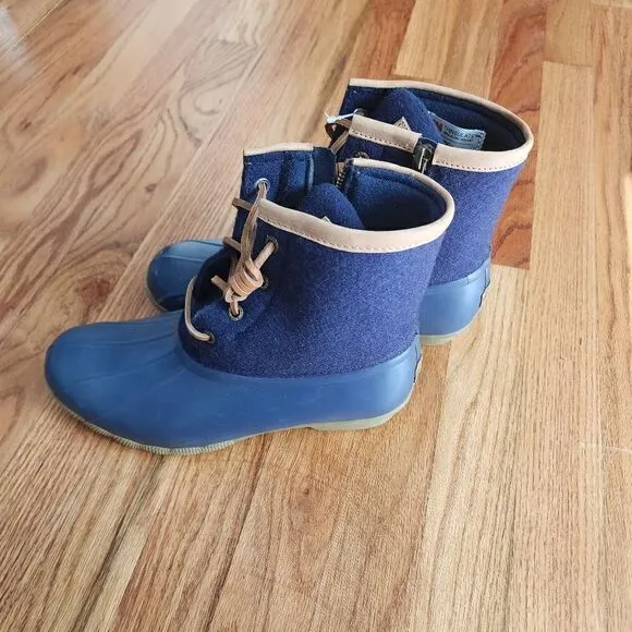 Women's Sperry Saltwater Emboss Wool NWT Duck Boots Size 7