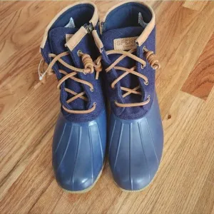 Women's Sperry Saltwater Emboss Wool NWT Duck Boots Size 7