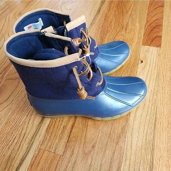Women's Sperry Saltwater Emboss Wool NWT Duck Boots Size 7