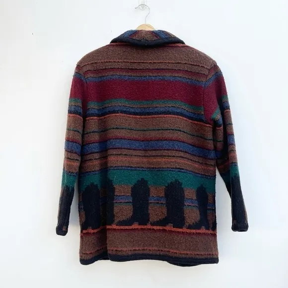 Woolrich Multi-Color Wool Cowboy Boots Southwestern Jacket