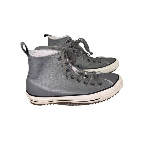WRn1X CONVERSE ALL STAR Leather fur hiker boots men’s size 7 women's size 9