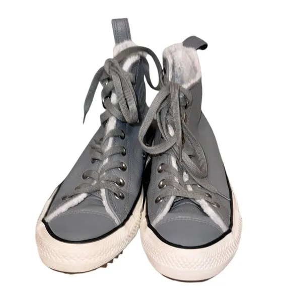 WRn1X CONVERSE ALL STAR Leather fur hiker boots men’s size 7 women's size 9