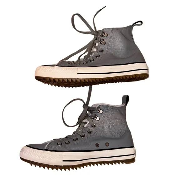 WRn1X CONVERSE ALL STAR Leather fur hiker boots men’s size 7 women's size 9