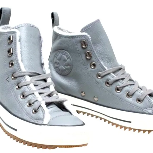 WRn1X CONVERSE ALL STAR Leather fur hiker boots men’s size 7 women's size 9