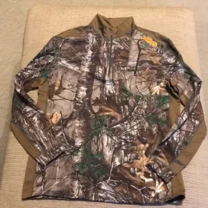 XGO (4) Men’s Water Resistant camo print 1/4 zip long sleeve - Large