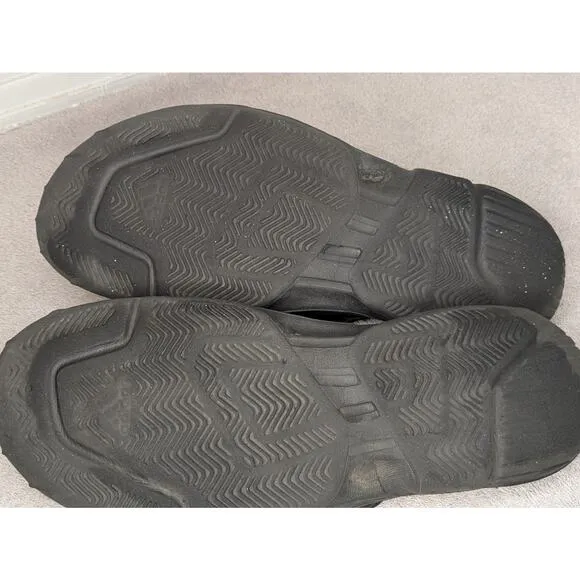 Y2K Adidas Slides 2G Superstar Fit Foam Slippers Mens Sz 14 Black On Black RARE
