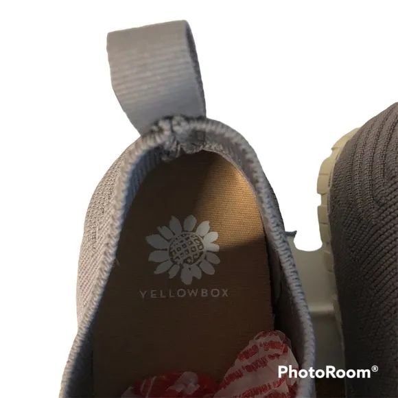 Yellow Box Julisa Gray Slip On Sneakers Size 6. NWT