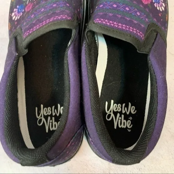 Yes We Vibe boho flower slip on sneakers