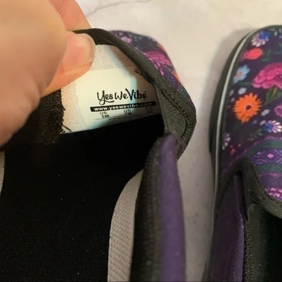 Yes We Vibe boho flower slip on sneakers