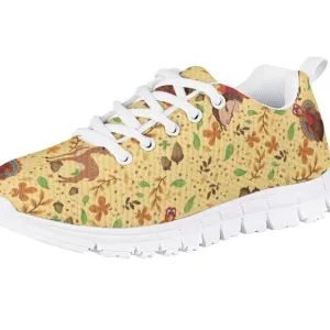 Yzaoxia Girls Thanksgiving Turkey Running Sneakers Mesh Athletic-5 Big Kids