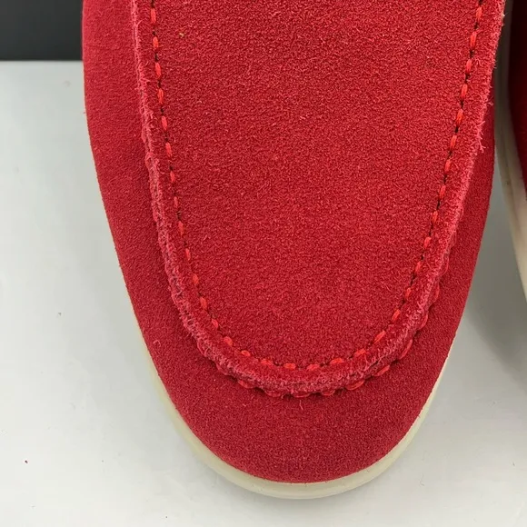ZANZARA, MEN’S SUEDE RED MENS “BEX” LOAFERS, SIZE 10.5, MEN’S RED LOAFERS