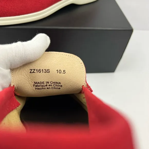 ZANZARA, MEN’S SUEDE RED MENS “BEX” LOAFERS, SIZE 10.5, MEN’S RED LOAFERS