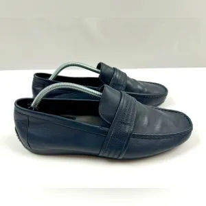 Zanzara Men's Van Eyck‎ Blue Soft Leather Loafers Shoes Size 11