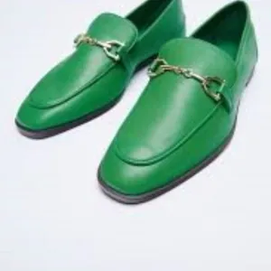 Zara Buckled Leather Loafers
